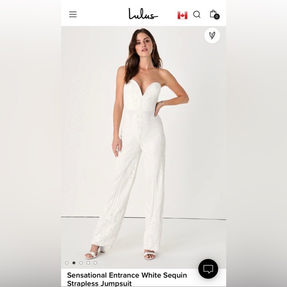 Lulus Pants - Lulu’s White Sequin Jumpsuit - PERFECT FOR THE BRIDE